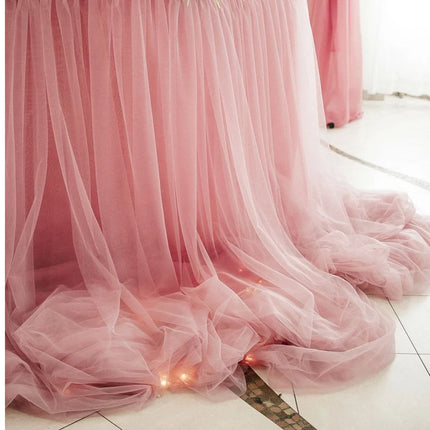 Zestyo Tulle Organza Fabric - Ideal for Wedding Curtains & DIY Decor Pillowcases & Shams tulle-fabric-organza-used-for-background-curtain-wedding-party-table-skirt-decor-baby-birthday-hand-made-diy-fabric