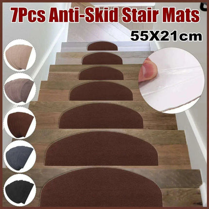 Chic 7-Piece Non-Slip Stair Mat Collection for Ultimate Home Safety