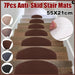 7-Piece Non-Slip Stair Tread Set - Enhance Safety and Elegance in Your Home