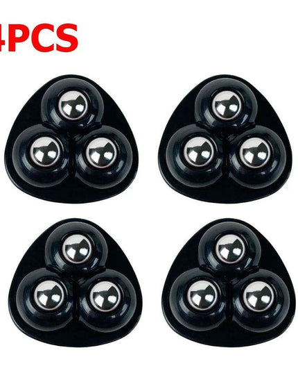 Self-Adhesive 360° Rotating Mini Caster Wheels - 4/8 Pack Universal Mobility Solution for Easy Movement of Trash Bins and Storage Boxes