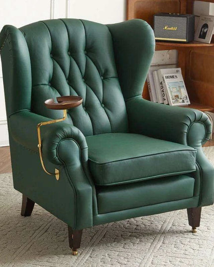 Elegant Leather Wingback Chair for Modern Living Areas