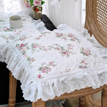 ChinAmazon Korean Princess Cushion - Embroidered Floral Design, Cotton