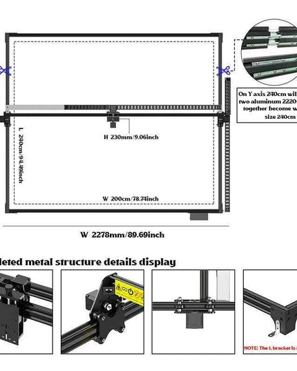 Customizable Large Format CNC Laser Engraver for Versatile Material Use