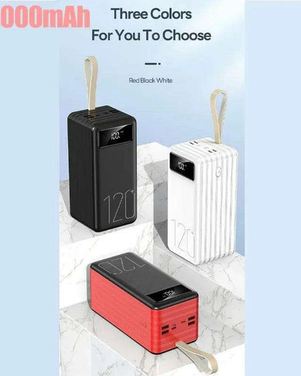 120Ah Mega Power Bank - High-Speed Portable Charger for iPhone & Huawei