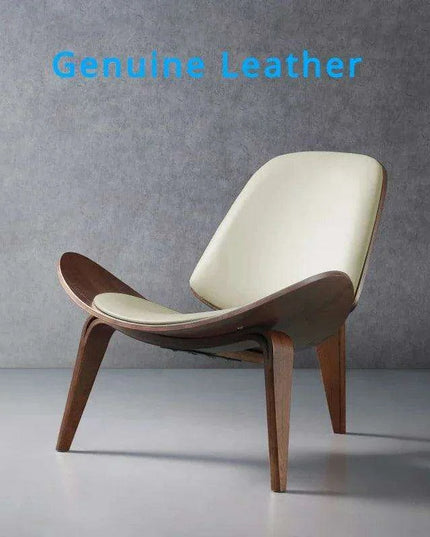 Nordic Artistic Solid Wood Lounge Chair with Unique Airplane Shell Design