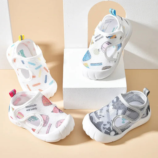 Airy Mesh Summer Sandals for Toddlers 1-4T - Unisex Casual Anti-Slip Soft Sole First Walkers Lightweight Shoes