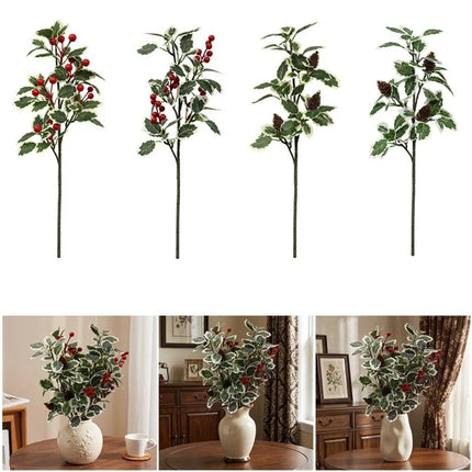 Artificial Floral Decor Christmas Pine Cone Red Christmas Berry Fake Flowers Xmas Gift Box Decor DIY Home Christmas Ornament artificial-floral-decor-christmas-pine-cone-red-christmas-berry-fake-flowers-xmas-gift-box-decor-diy-home-christmas-ornament