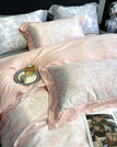 Peach Powder / Flat Bed Sheet / Queen  4pcs