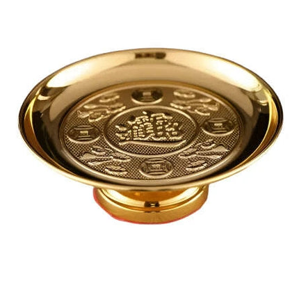 Elegant Lotus Metal Offering Dish for Spiritual Serenity and Home Decor