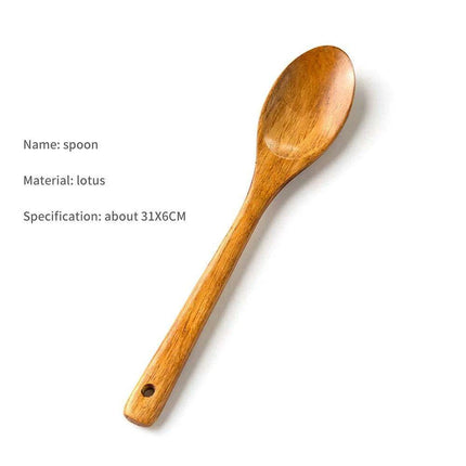 Elegant Japanese Wooden Serving Spoons Set