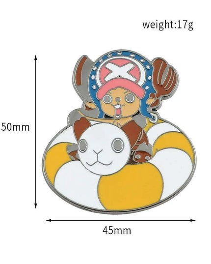 Anime Lover's One Piece Character Enamel Pins Collection - Stylish Jewelry Set for Fans