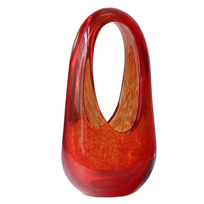 Stylish Stained Glass Handbag Vase for Elegant Home Decor