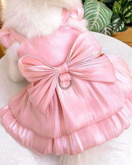 Charming Striped Butterfly Midi Dress for Small Dogs – Ideal for Special Occasions