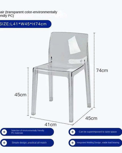 Stylish Clear Acrylic Dining Chairs - Modern Elegance for Your Space