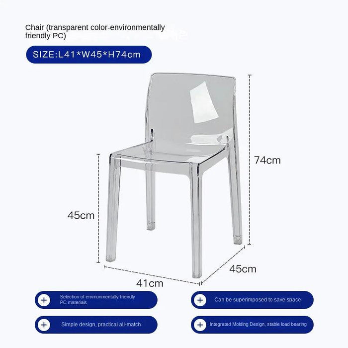 Stylish Clear Acrylic Dining Chairs - Modern Elegance for Your Space