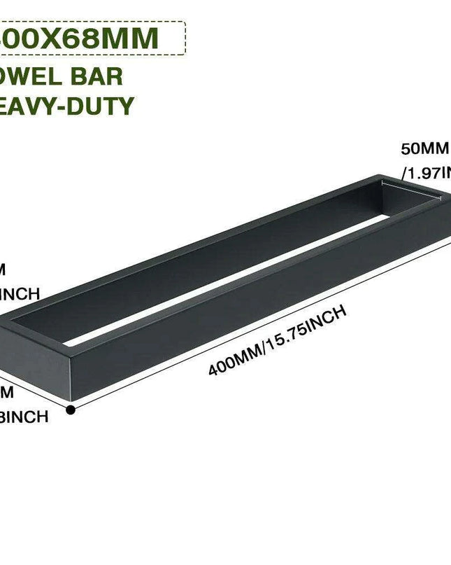 Versatile Matte Black Stainless Steel Towel Rack with Adjustable Sizing and Wall Mounting Flexibility