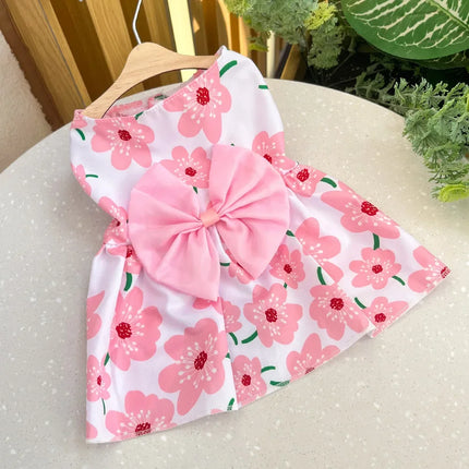 Bow Lace Princess Dress for Dogs & Kittens