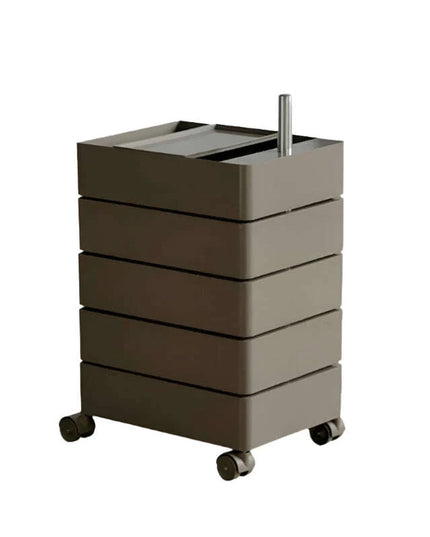 360-Degree Rotating Multi-Layer Storage Organizer - Stylish Movable Cabinet for Magazines and Cosmetics