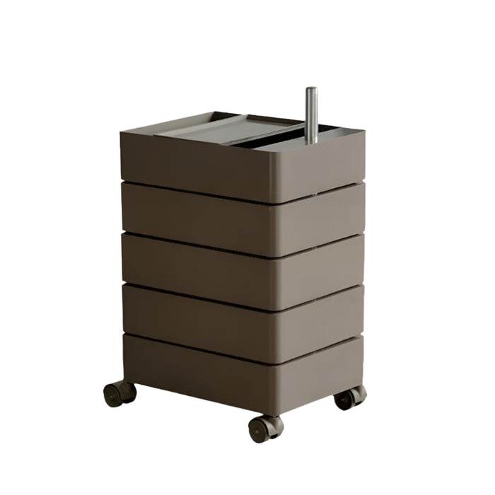 360-Degree Rotating Multi-Layer Storage Organizer - Stylish Movable Cabinet for Magazines and Cosmetics