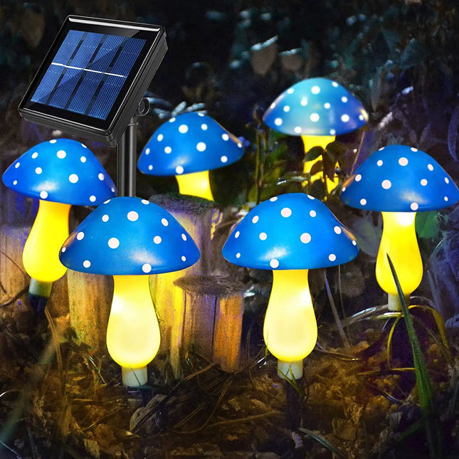 Tina Factory 12 Pack RGB Solar Mushroom Lights - Waterproof & 8 Modes