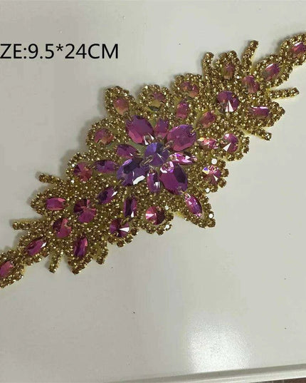 Glimmering Silver Rhinestone Floral Applique: Elegant Fashion Upgrade Accessory