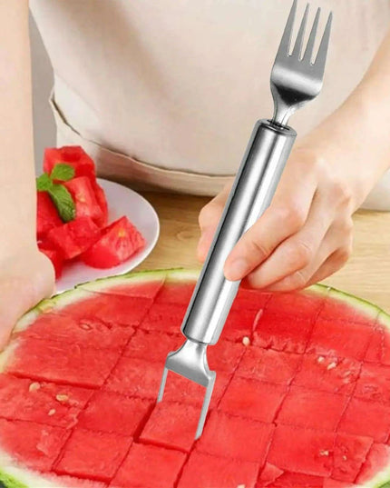 Ultimate 2-in-1 Stainless Steel Fruit Cutter and Serving Tool