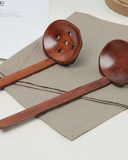 Artisan Extra-Large Japanese Wooden Ladle for Ramen and Soup Serving