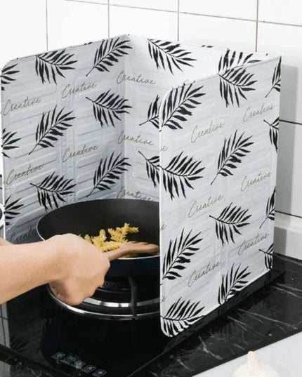 Adjustable Heat-Resistant Aluminum Kitchen Oil Splash Shield - Versatile Splatter Guard
