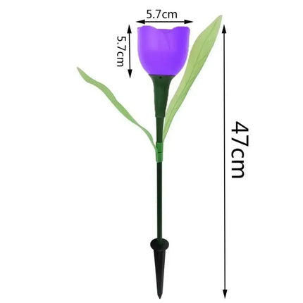 Solar LED Tulip Garden Lights — Waterproof Outdoor Pathway Decor