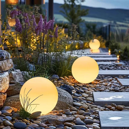 Solar LED Outdoor Mood Light Sphere – Decorative Garden Lamp