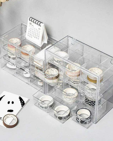 Sleek Clear Acrylic Desk Organizer for a Modern Workspace