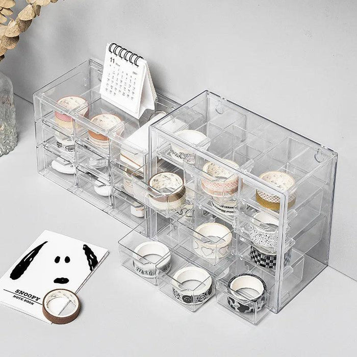 Sleek Clear Acrylic Desk Organizer for a Modern Workspace