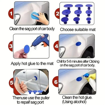 Paintless Dent Removal Tool Kit — Mechanical Puller with Tabs