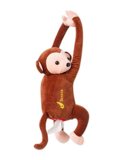 Monkey and Bunny Plush Tissue Box Cover - Ideal for Car and Home