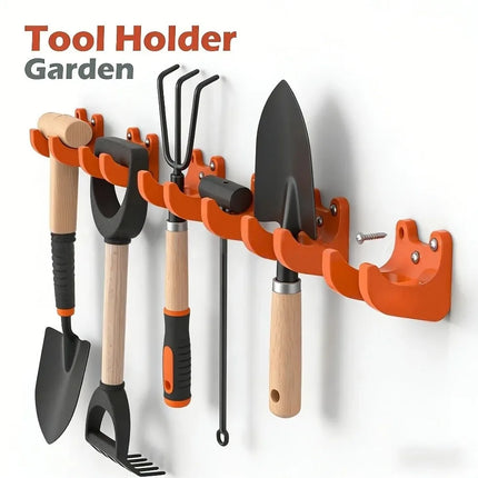 Shop1100223452 Durable 5-Pcs Gardening Tool Hanger Bag, Wall Mount Rac