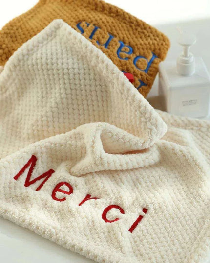 Elegant Embroidered Cotton Hand Towel Set for Quick-Drying - Ideal for Kitchen and Bathrooms