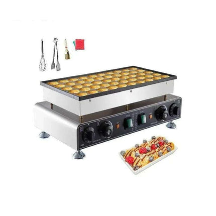 Electric Mini Dutch Pancake Maker - Commercial Waffle Iron for Home and Dining Establishments