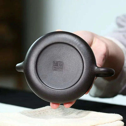 Handcrafted Authentic Purple Clay Teapot - 160ml Elegant Chinese Teapot for Ceremonial Tea and Special Gifting