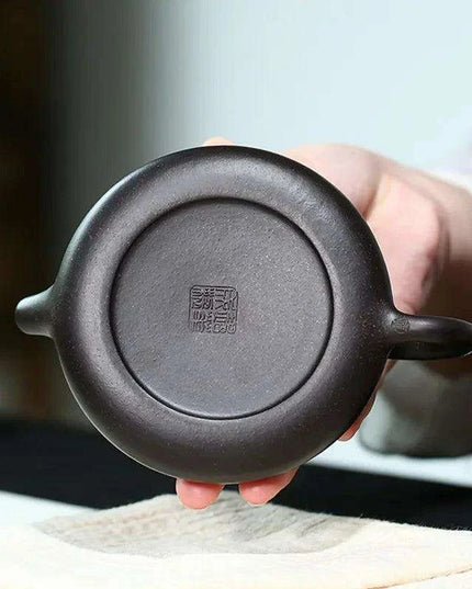 Handcrafted Authentic Purple Clay Teapot - 160ml Elegant Chinese Teapot for Ceremonial Tea and Special Gifting