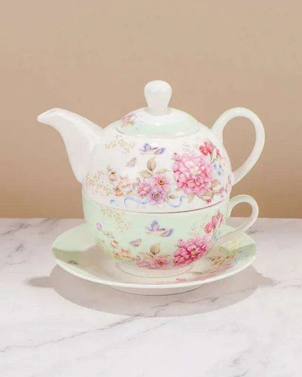 Elegant Floral Porcelain Tea Set for the Sophisticated Tea Connoisseur