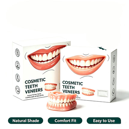 Natural‑Looking Silicone Full Dentures Upper Lower, Soft Comfortable Fit Daily Oral Care False Teeth for Men Women Daily Use natural-looking-silicone-full-dentures-upper-lower-soft-comfortable-fit-daily-oral-care-false-teeth-for-men-women-daily-use-2