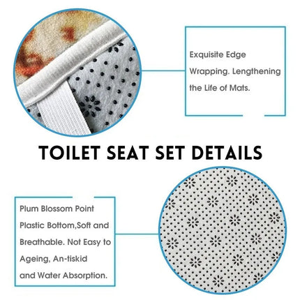 Custom Photo Bathroom Set – Waterproof 4-Piece Shower Curtain & Mats