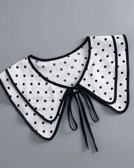 Embroidered Lace Detachable Collar for Women - Elegant White Shawl Accessory