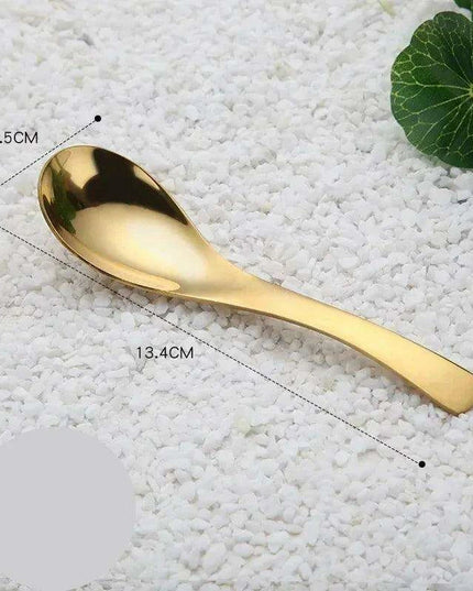 Elegant Multifunctional Japanese Stainless Steel Spoon for Soups, Desserts, and Beverages