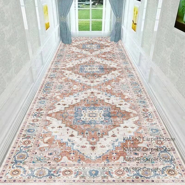 Retro Persian Long Runner Rug — Non-Slip, Boho Hallway Carpet | Très Élite