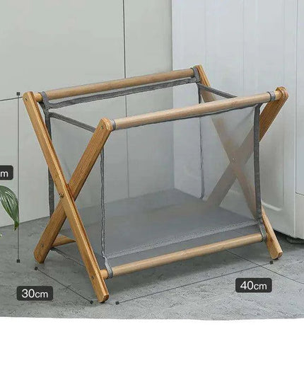 Eco-Friendly Bamboo Foldable Laundry Hamper - Stylish and Space-Saving Storage Solution