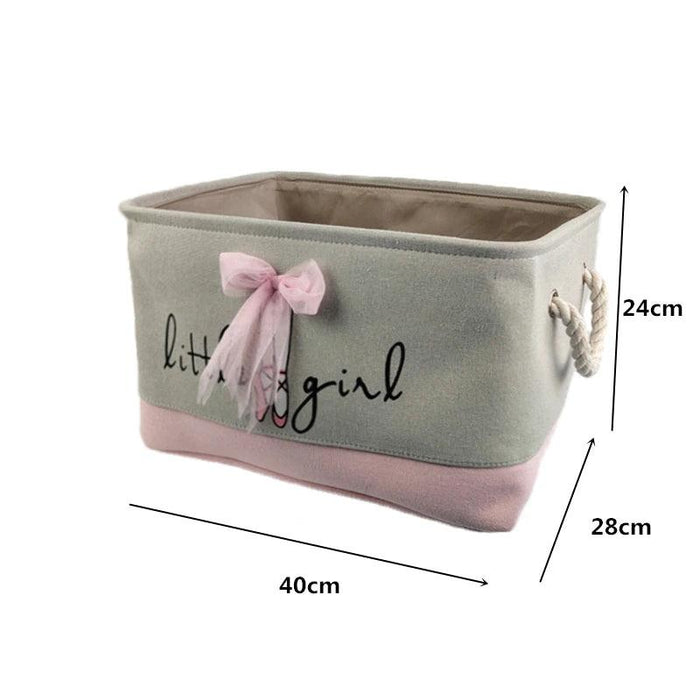 Stylish Foldable Canvas Storage Basket for Kids and Baby