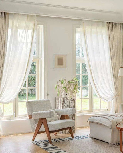 Elegant French Cream Apricot Chenille Blackout Drapes for Timeless Home Elegance