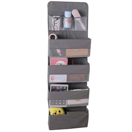 Gray 5-Tier Hanging Shoe and Accessory Organizer