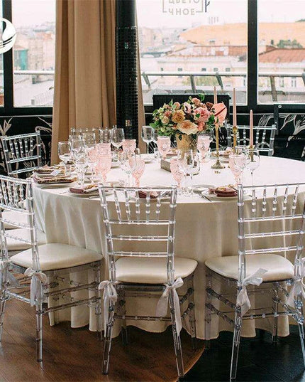 Elegant 50-Piece Clear Acrylic Chiavari Chairs for Sophisticated Celebrations